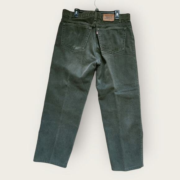 Levi Strauss VTG 540 Relaxed Fit Green Denim Straight Jeans Mens Sz 38x29 - Picture 2 of 7